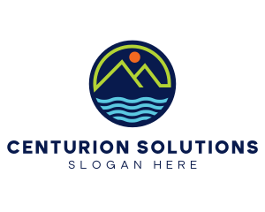 Mountain Coastal River logo design