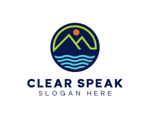 Mountain Coastal River logo design