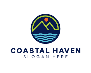 Mountain Coastal River logo design