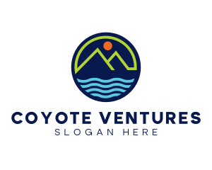 Mountain Coastal River logo design