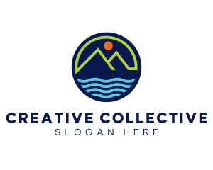 Mountain Coastal River logo design