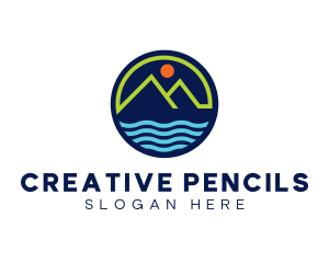 Mountain Coastal River logo design