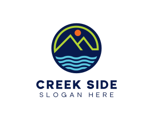 Mountain Coastal River logo design