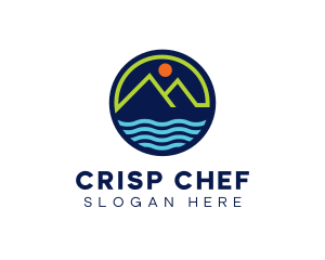 Mountain Coastal River logo design