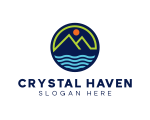 Mountain Coastal River logo design