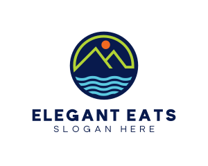 Mountain Coastal River logo design