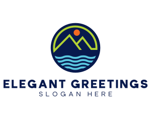 Mountain Coastal River logo design