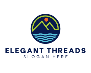 Mountain Coastal River logo design