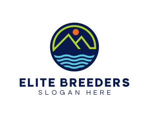 Mountain Coastal River logo design