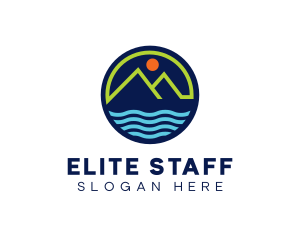 Mountain Coastal River logo design