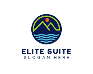 Mountain Coastal River logo design