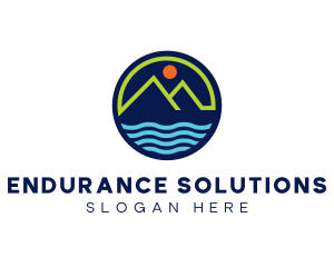 Mountain Coastal River logo design