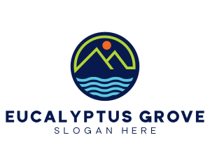 Mountain Coastal River logo design