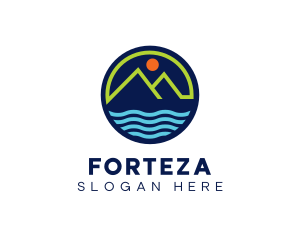 Mountain Coastal River logo design