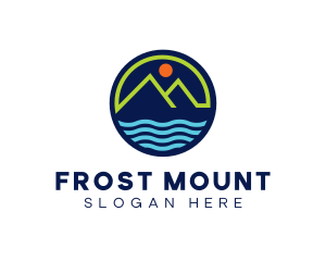 Mountain Coastal River logo design