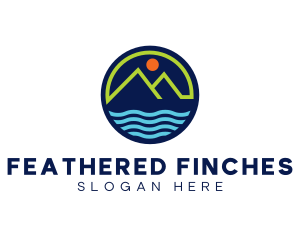 Mountain Coastal River logo design