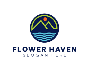 Mountain Coastal River logo design