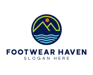 Mountain Coastal River logo design