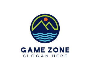 Mountain Coastal River logo design