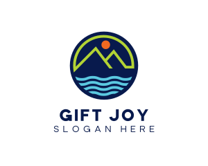 Mountain Coastal River logo design