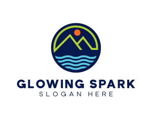 Mountain Coastal River logo design