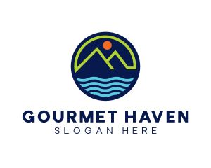 Mountain Coastal River logo design