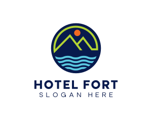 Mountain Coastal River logo design