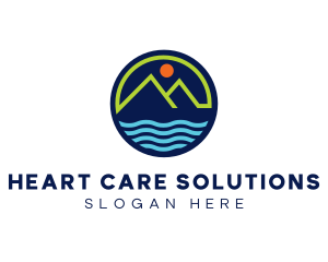 Mountain Coastal River logo design