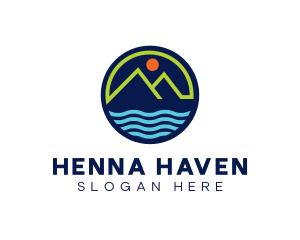 Mountain Coastal River logo design