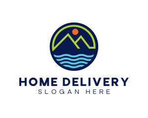 Mountain Coastal River logo design