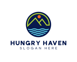 Mountain Coastal River logo design