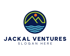 Mountain Coastal River logo design