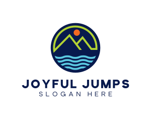 Mountain Coastal River logo design