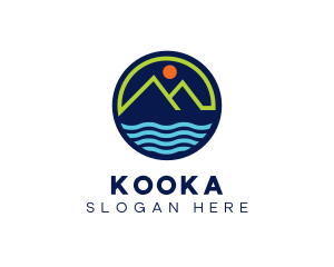 Mountain Coastal River logo design