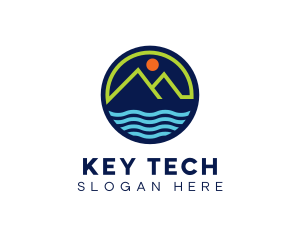 Mountain Coastal River logo design