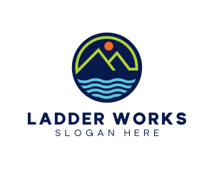 Mountain Coastal River logo design