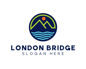 Mountain Coastal River logo design