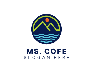 Mountain Coastal River logo design