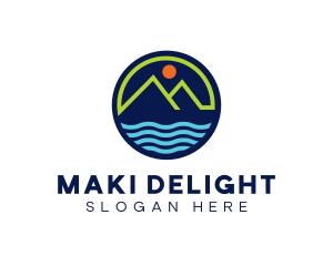 Mountain Coastal River logo design