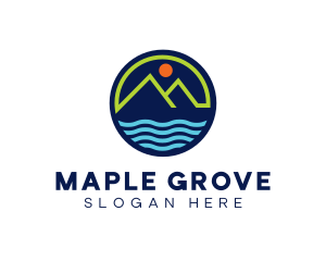 Mountain Coastal River logo design