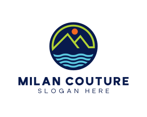 Mountain Coastal River logo design