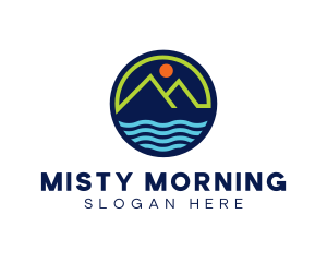 Mountain Coastal River logo design