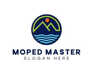 Mountain Coastal River logo design