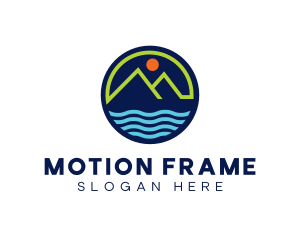 Mountain Coastal River logo design