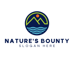 Mountain Coastal River logo design