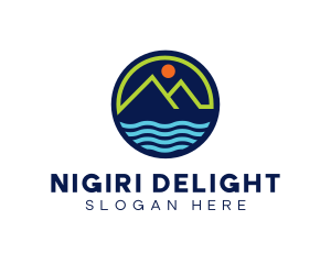 Mountain Coastal River logo design