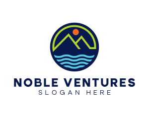 Mountain Coastal River logo design