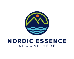 Mountain Coastal River logo design