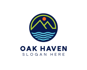 Mountain Coastal River logo design