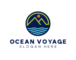 Mountain Coastal River logo design